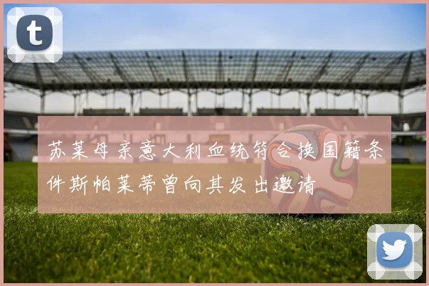 苏莱母亲意大利血统符合换国籍条件斯帕莱蒂曾向其发出邀请